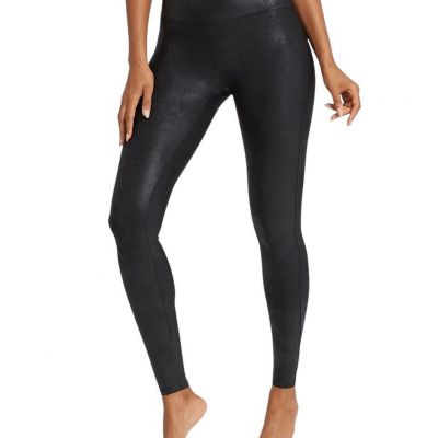 Spanx Faux Leather Leggings Very Black Size Small Petite